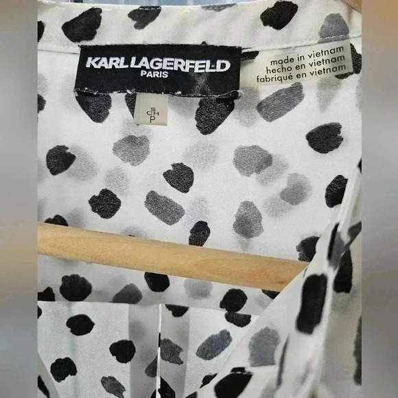 Karl Lagerfeld Animal Print Blouse - Picture 3 of 4